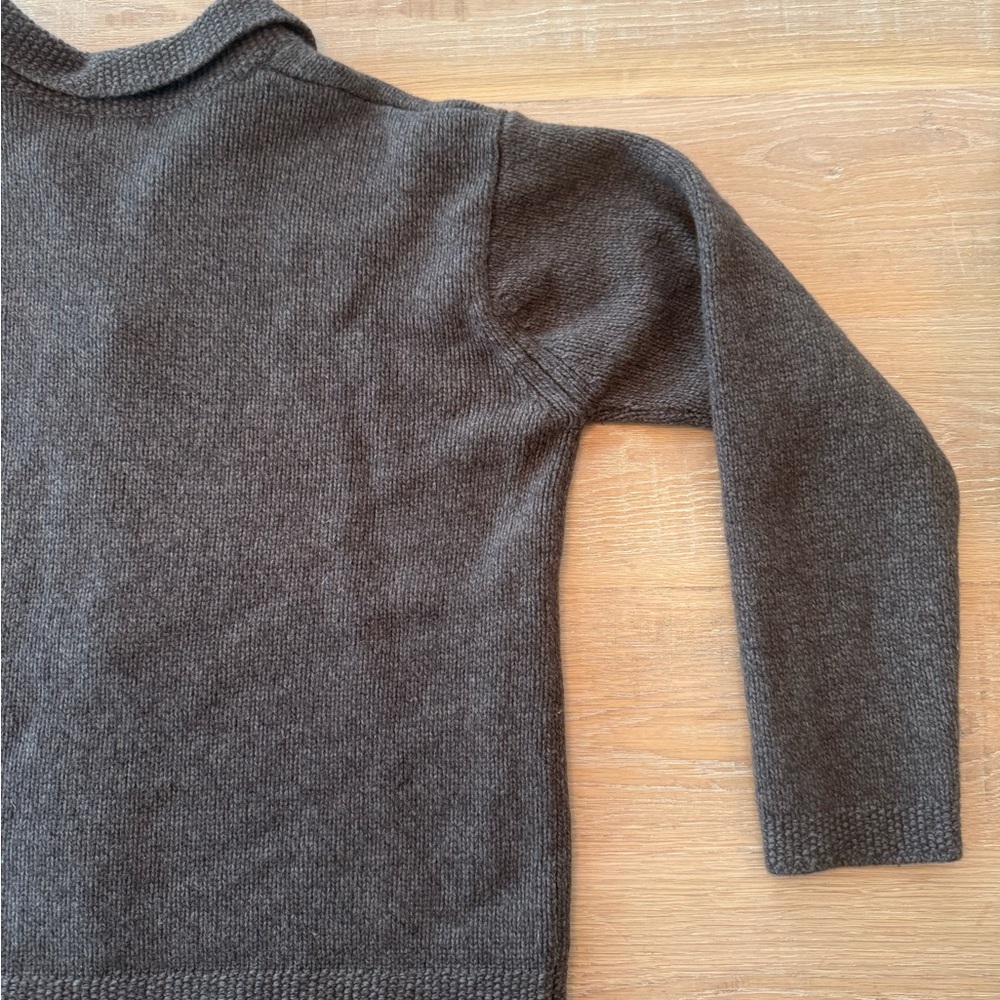 L.L. Bean Women's Dark Charcoal Button-Up Collar Cardigan - Picture 8 of 12